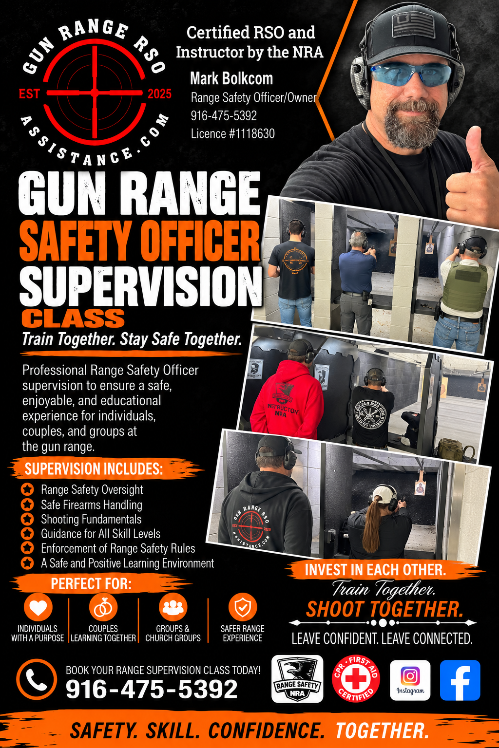 Gun Range Safety Officer Supervision Class flyer