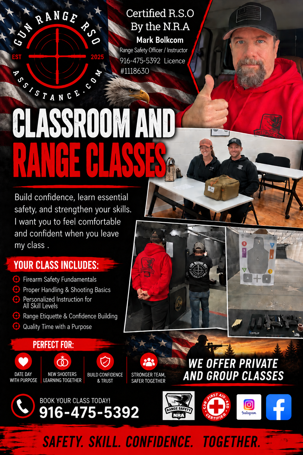 Classroom and Range Classes — Mark Bolkcom, Certified RSO & NRA Instructor